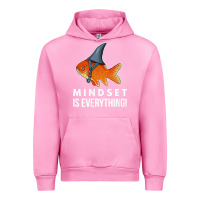Fuchsia Pink mindset motivational quote cute goldfish shark fish t shirt Urban Hoodie - linhVisuals