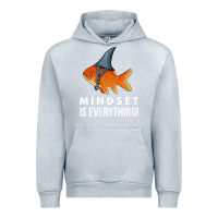 Heather Grey mindset motivational quote cute goldfish shark fish t shirt Urban Hoodie - linhVisuals