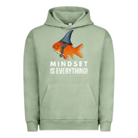Pigment Oil Green mindset motivational quote cute goldfish shark fish t shirt Urban Hoodie - linhVisuals