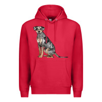 Cardinal catahoula leopard dog Premium Hoodie - LillyAllenDesigns