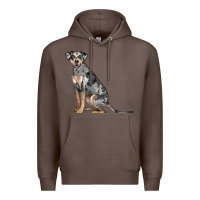 Coffee catahoula leopard dog Premium Hoodie - LillyAllenDesigns