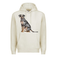 Oatmeal Heather catahoula leopard dog Premium Hoodie - LillyAllenDesigns