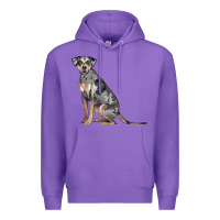 Purple catahoula leopard dog Premium Hoodie - LillyAllenDesigns