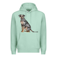 Seafoam catahoula leopard dog Premium Hoodie - LillyAllenDesigns