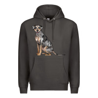 Smoke catahoula leopard dog Premium Hoodie - LillyAllenDesigns