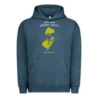 Pigment Midnight Navy home of the jersey devil   new jersey, usa t shirt Urban Hoodie - linhVisuals