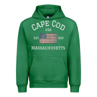 Emerald cape cod massachusetts american flag usa travel vintage pullover hoodi Urban Hoodie - linhVisuals