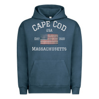Pigment Midnight Navy cape cod massachusetts american flag usa travel vintage pullover hoodi Urban Hoodie - linhVisuals
