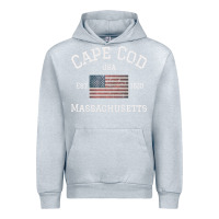 Heather Grey cape cod massachusetts american flag usa travel vintage pullover hoodi Urban Hoodie - linhVisuals