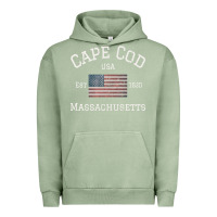 Pigment Oil Green cape cod massachusetts american flag usa travel vintage pullover hoodi Urban Hoodie - linhVisuals