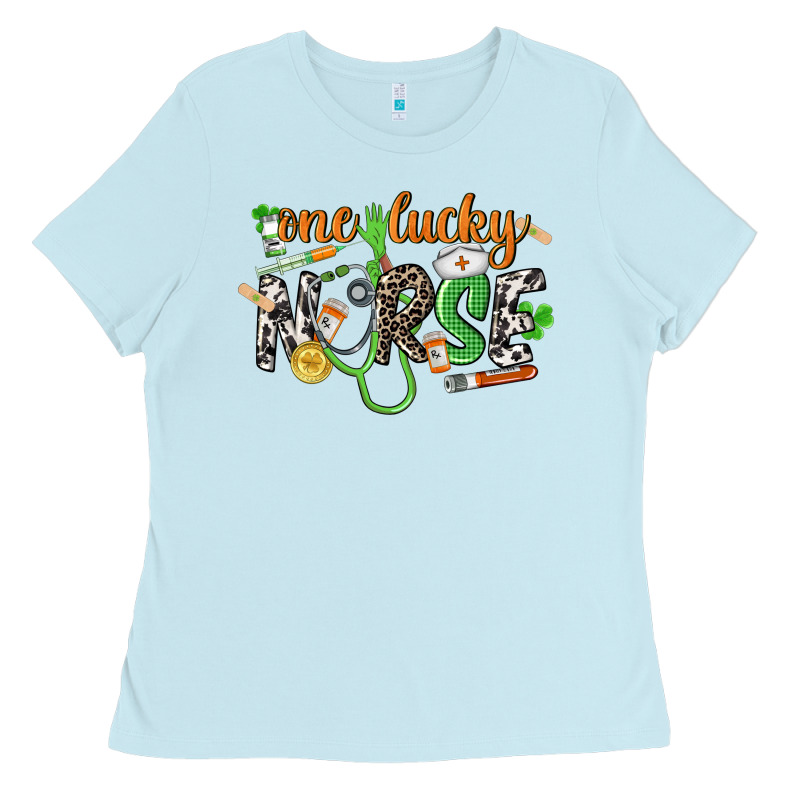 One Lucky Nurse St. Patrick's Day Ladies Tee by CowGirlArtShop | Teevron