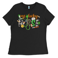 Black One lucky Nurse St. Patrick's Day Ladies Tee - CowGirlArtShop