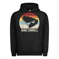 Pigment Black retro more cowbell shirt funny drummer gift vintage t shirt Urban Hoodie - linhVisuals