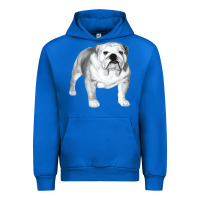 Cobalt English Bulldog Art Urban Hoodie - linhVisuals