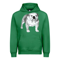 Emerald English Bulldog Art Urban Hoodie - linhVisuals