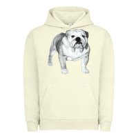Pigment Pistachio English Bulldog Art Urban Hoodie - linhVisuals