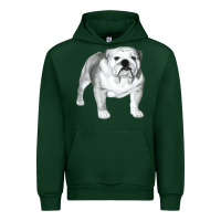 Forest Green English Bulldog Art Urban Hoodie - linhVisuals