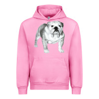 Fuchsia Pink English Bulldog Art Urban Hoodie - linhVisuals