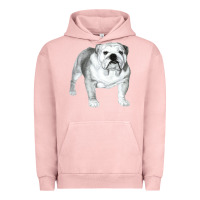 Pigment Salmon English Bulldog Art Urban Hoodie - linhVisuals