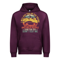 Mauve Wine i will put you in the trunk and help people funny saying t shirt Urban Hoodie - linhVisuals