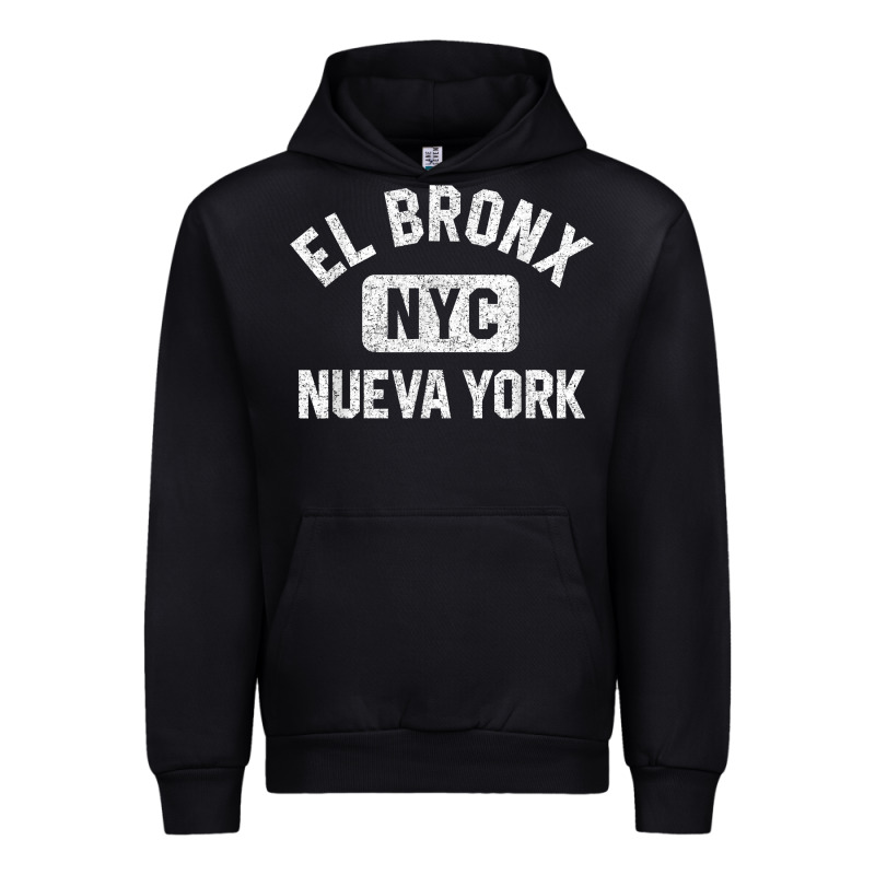 El Bronx Nueva York Nyc Gym Style Distressed White Print T Shirt Urban Hoodie by linhVisuals | Teevron