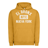 Pigment Peanut Butter el bronx nueva york nyc gym style distressed white print t shirt Urban Hoodie - linhVisuals