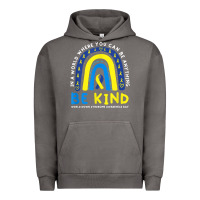 Pigment Tornado be kind down syndrome awareness blue ribbon rainbow march 21 t shirt Urban Hoodie - linhVisuals