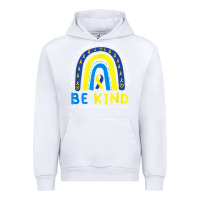 White be kind down syndrome awareness blue ribbon rainbow march 21 t shirt Urban Hoodie - linhVisuals