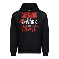 Black caregiving is a work of heart caregiver gifts for men, women t shirt Urban Hoodie - linhVisuals