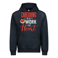 Navy caregiving is a work of heart caregiver gifts for men, women t shirt Urban Hoodie - linhVisuals