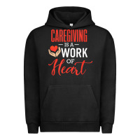 Pigment Black caregiving is a work of heart caregiver gifts for men, women t shirt Urban Hoodie - linhVisuals
