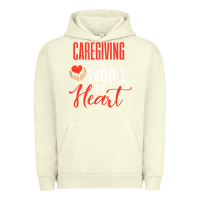 Pigment Pistachio caregiving is a work of heart caregiver gifts for men, women t shirt Urban Hoodie - linhVisuals