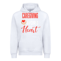 White caregiving is a work of heart caregiver gifts for men, women t shirt Urban Hoodie - linhVisuals