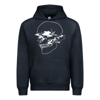 Navy creepy cool egirl eboy pastel goth vaporwave glitch skull sweatshirt Urban Hoodie - linhVisuals