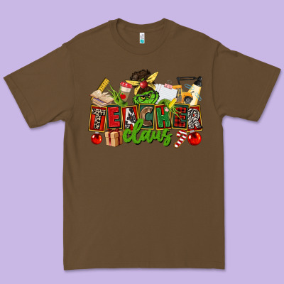 Teacher Claus Christmas Premium Tee Designed By Cowgirlartshop