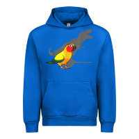 Cobalt cute screaming parrot, birb memes, funny t rex sun conure t shirt Urban Hoodie - linhVisuals