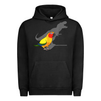 Pigment Black cute screaming parrot, birb memes, funny t rex sun conure t shirt Urban Hoodie - linhVisuals