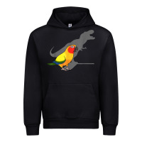 Black cute screaming parrot, birb memes, funny t rex sun conure t shirt Urban Hoodie - linhVisuals