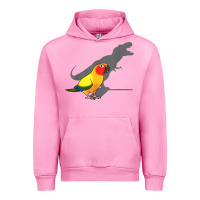 Fuchsia Pink cute screaming parrot, birb memes, funny t rex sun conure t shirt Urban Hoodie - linhVisuals