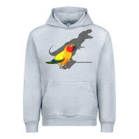 Heather Grey cute screaming parrot, birb memes, funny t rex sun conure t shirt Urban Hoodie - linhVisuals