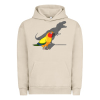 Pigment French Oak cute screaming parrot, birb memes, funny t rex sun conure t shirt Urban Hoodie - linhVisuals