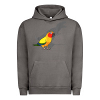 Pigment Tornado cute screaming parrot, birb memes, funny t rex sun conure t shirt Urban Hoodie - linhVisuals