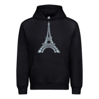 Black eiffel tower with diamonds the parisian french love sign t shirt Urban Hoodie - linhVisuals