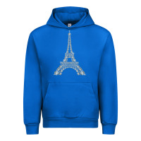 Cobalt eiffel tower with diamonds the parisian french love sign t shirt Urban Hoodie - linhVisuals