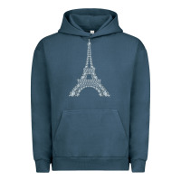 Pigment Midnight Navy eiffel tower with diamonds the parisian french love sign t shirt Urban Hoodie - linhVisuals