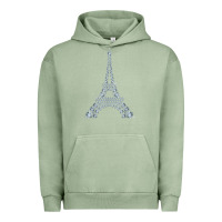 Pigment Oil Green eiffel tower with diamonds the parisian french love sign t shirt Urban Hoodie - linhVisuals