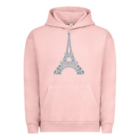 Pigment Salmon eiffel tower with diamonds the parisian french love sign t shirt Urban Hoodie - linhVisuals