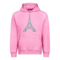 Fuchsia Pink eiffel tower with diamonds the parisian french love sign t shirt Urban Hoodie - linhVisuals