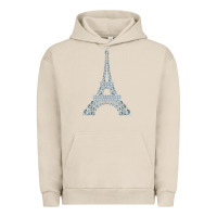 Pigment French Oak eiffel tower with diamonds the parisian french love sign t shirt Urban Hoodie - linhVisuals