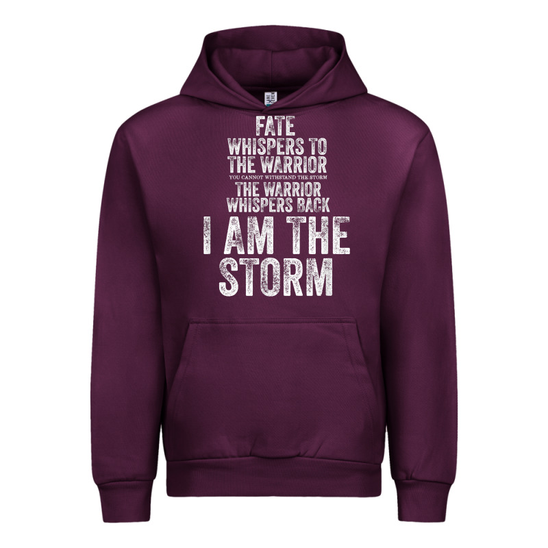 Fate Whispers To Warrior I Am The Storm Quote Gritty Fighter T Shirt Urban Hoodie by linhVisuals | Teevron